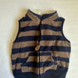 Carter's Navy and Brown Striped Vest